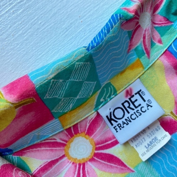 Koret Vintage 80s 90s Patchwork Print Windbreaker Zip Up Jacket - Picture 14 of 14